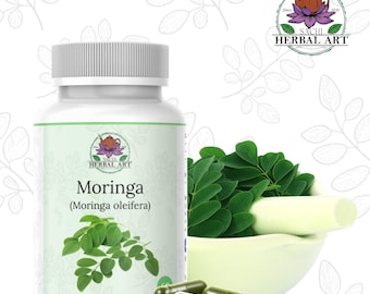 Premium Moringa-capsules 500 mg | 60 capsules | Moringa oleifera | Kruidensupplement | Natuurlijke energie en vitaliteit | Wellnesscadeau superfood |