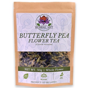 Premium Organic Butterfly Pea Flowers | Dried Clitoria ternatea | Blue Herbal Tea | Whole, Ground, Tea Bags | Color-Changing | Wellness Gift