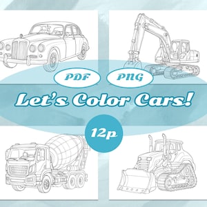 Car Coloring Pages – 12 Printable Vehicles in PDF and PNG