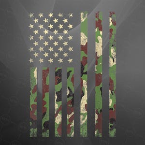Desert Camo American Flag USA Military Tactical Camouflage Png, Digital Download