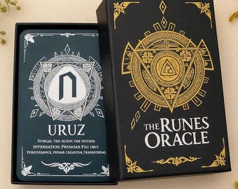 Runes Oracle Cards Deck: Set of 2, Divination, Norse Magic, Witchcraft