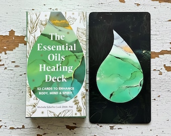 Essential Oil Oracle Cards, 52 Healing Deck for Guidance & Balance, Aromatherapy Gift for Her, Mindfulness, Wellness Ritual Tool