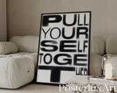 Modern Typography Poster, Black & White Stockholm Minimalist Fashion Print, Motivational Quote Stylish And Cool Aesthetic Art for Home Decor
