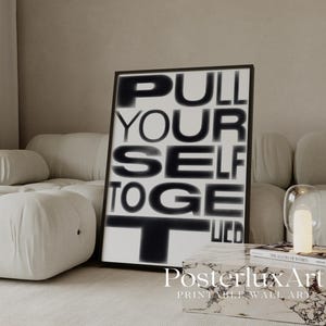 Modern Typography Poster, Black & White Stockholm Minimalist Fashion Print, Motivational Quote Stylish And Cool Aesthetic Art for Home Decor
