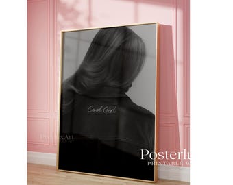 Black And White Cool Girl Poster, image 5