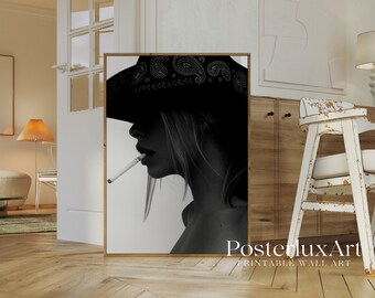Stockholm Style Cowboy Girl Wall Art, image 3
