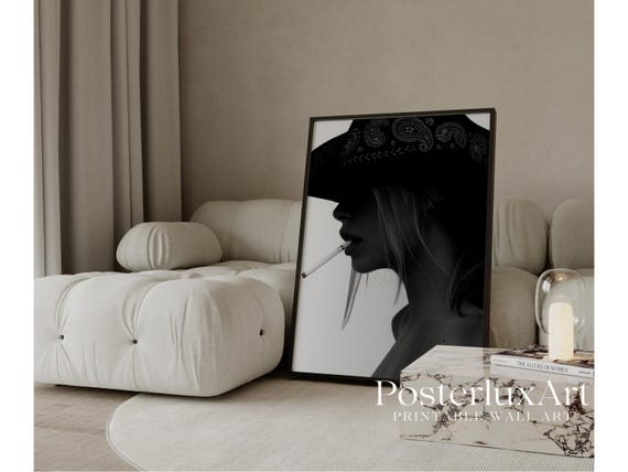 Stockholm Style Cowboy Girl Wall Art