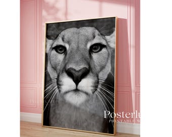 Black & White Panther Wall Art, image 5