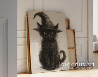 Witch Cat Wall Art Print, image 4
