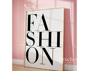 Trendy Black and White Fashion Wall Art, image 5