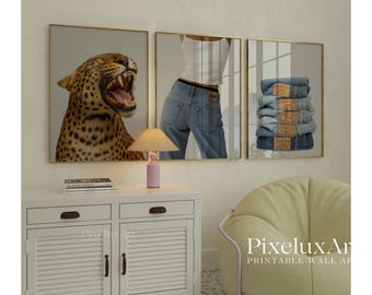 Modern Stockholm Fashion & Leopard Wall Art Set, image 3