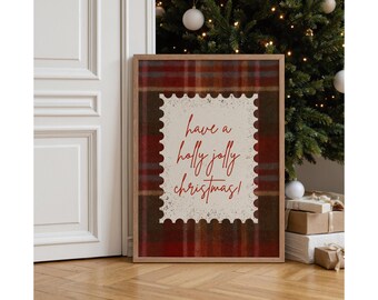 Plaid Christmas Wall Art, image 1