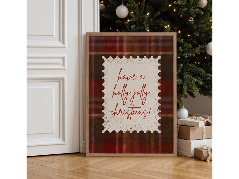 Plaid Christmas Wall Art