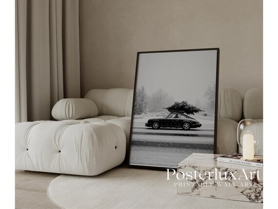 Vintage Car Winter Wall Art
