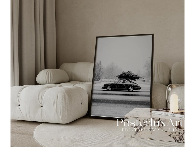 Vintage Car Winter Wall Art