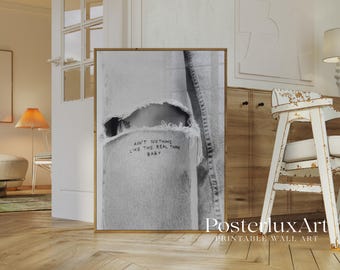Black & White Denim Art Print, image 2