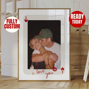 Impresión de naipes personalizada, ideas de regalo únicas para parejas, impresión de fotos personalizadas en naipes, regalo para él y para ella, primer aniversario o boda