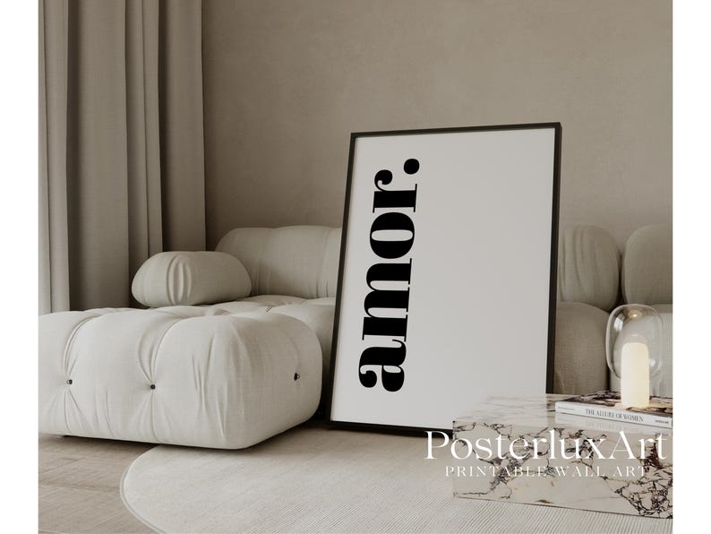 Amor Print, Minimalist Typography Poster