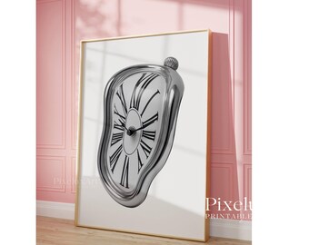Modern Melting Clock Print, image 5