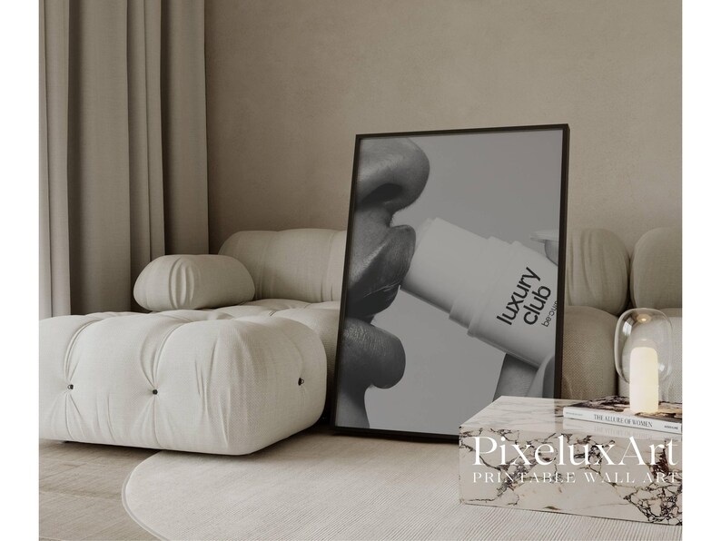 Black And White Lip Balm Art Print