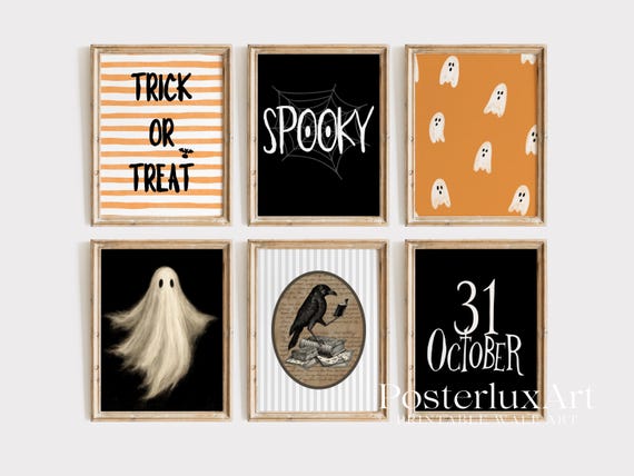 Halloween Wall Art Set of 6
