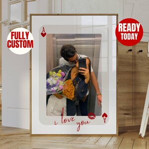 Impresión de naipes personalizada, ideas de regalo únicas para parejas, impresión de fotos personalizadas en naipes, regalo para él y para ella, primer aniversario o boda