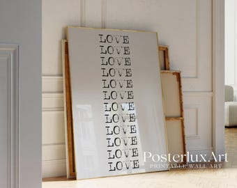 LOVE Typography Wall Art, image 3