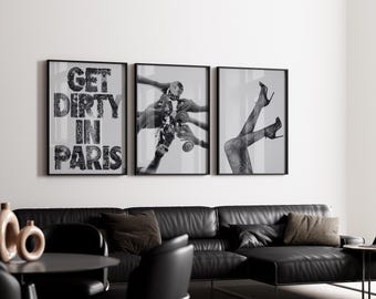 Black and White Wall Art Set of 3, image 1