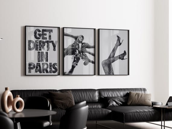 Black and White Wall Art Set of 3
