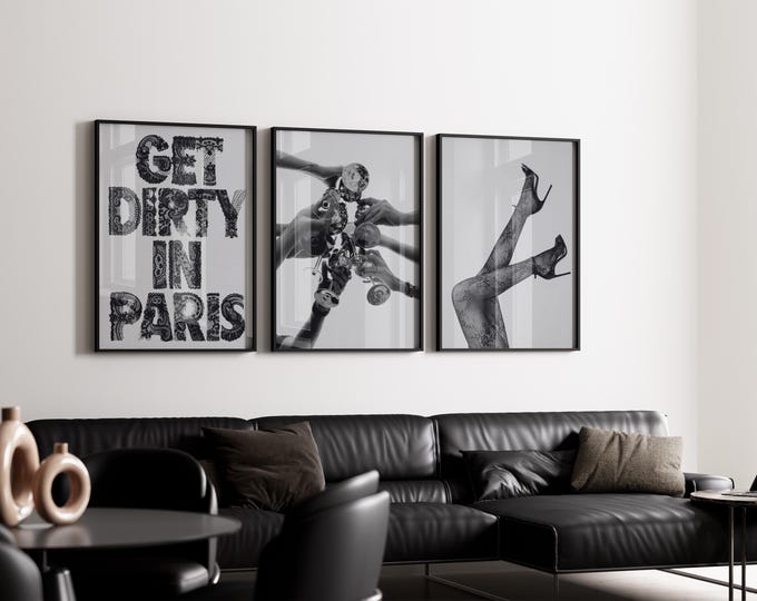 Black and White Wall Art Set of 3 – Modern Fashion…