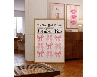 Y2K Pink Wall Art Set, image 5