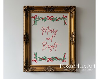 Merry and Bright Christmas Wall Art, image 3