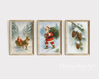 Vintage Charming Christmas Print Set, image 2