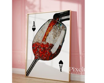 Ace Card Wine Glass Wall Art, image 6