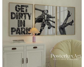 Black and White Wall Art Set of 3, image 4