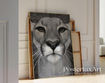 Black & White Panther Wall Art, image 4