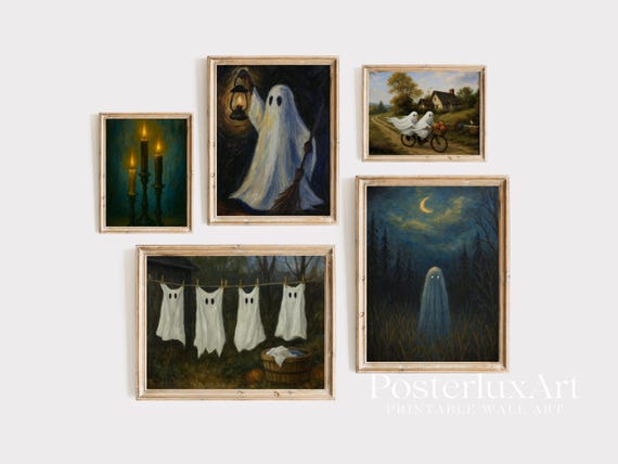 Halloween Gallery Wall Art Set of 5