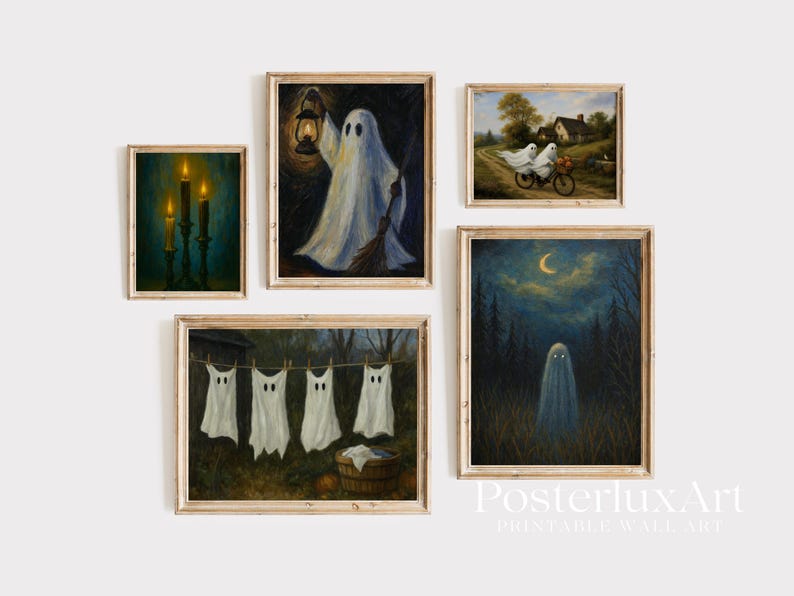 Halloween Gallery Wall Art Set of 5