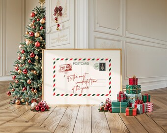 Christmas Postcard Wall Art, image 1