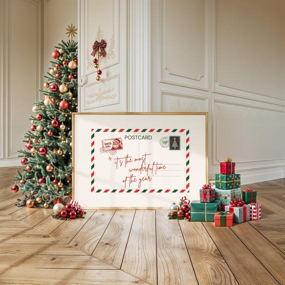 Christmas Postcard Wall Art