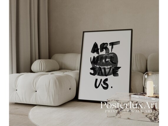 Modern Black Typography Print