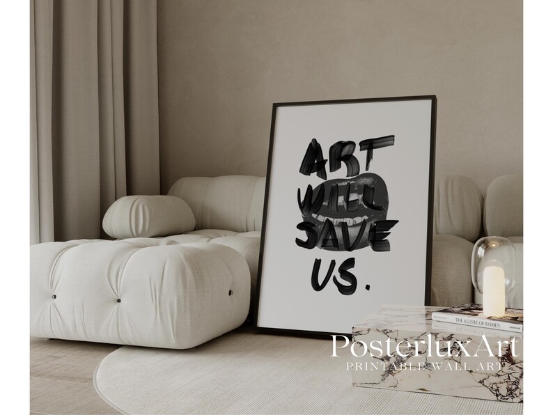 Modern Black Typography Print