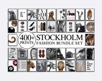 400+ Stockholm Fashion Wall Art Bundle | Modern Prints, Leopard, Fashion, Chic and Stylish Gallery Set, Aesthetic Luxury Wall Art Set