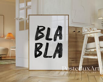 Bla bla Typography Print, image 2