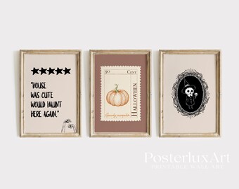 Vintage Halloween Wall Art Set of 6, image 3
