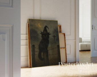 Witch Cat Wall Art Print, image 4