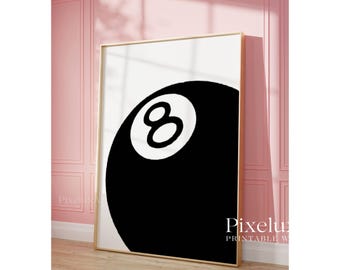 Retro Lucky 8 Ball Print, image 3