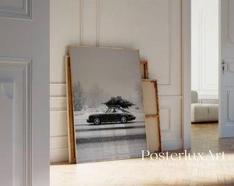 Vintage Car Winter Wall Art, image 4