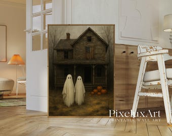 Vintage Ghosts Halloween Wall Art, image 3