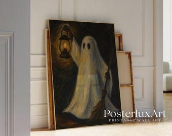Vintage Ghost Halloween Wall Art, image 4